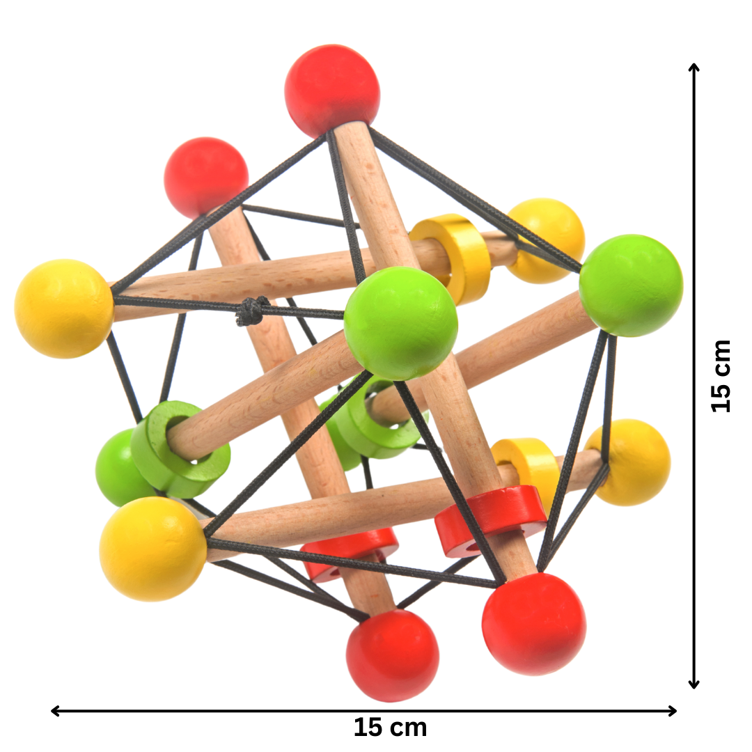 Nesta toys, baby rattle, baby teether, wooden Toys, montessori Toy, Waldorf Toy, Skwish Toy for Baby, Fine motor toy, 