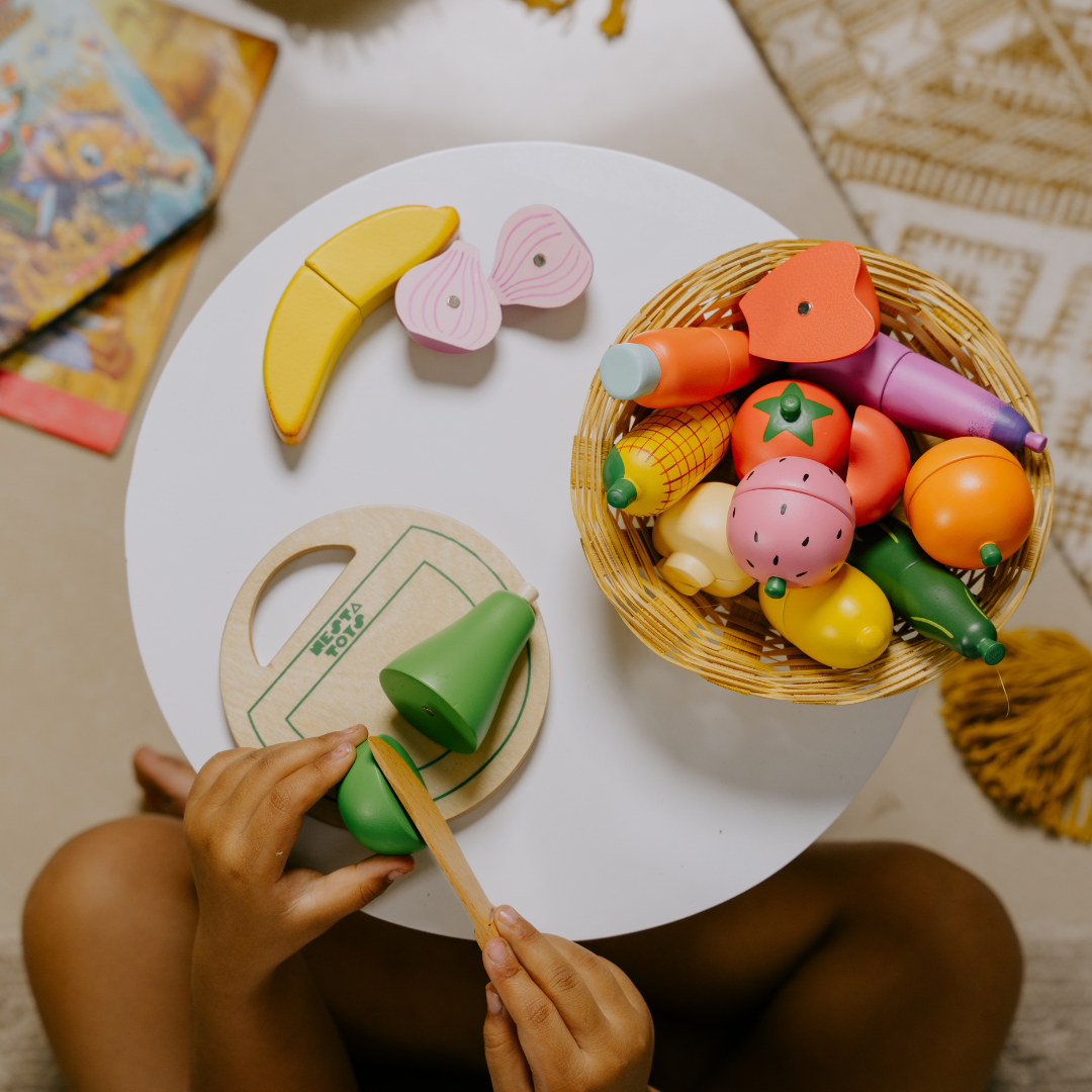 Wooden Vegetable and Fruit Magnetic Toy (15 Pcs)