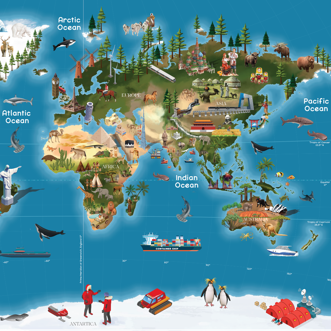 World Map Jigsaw Puzzle (108 Jumbo Pieces)