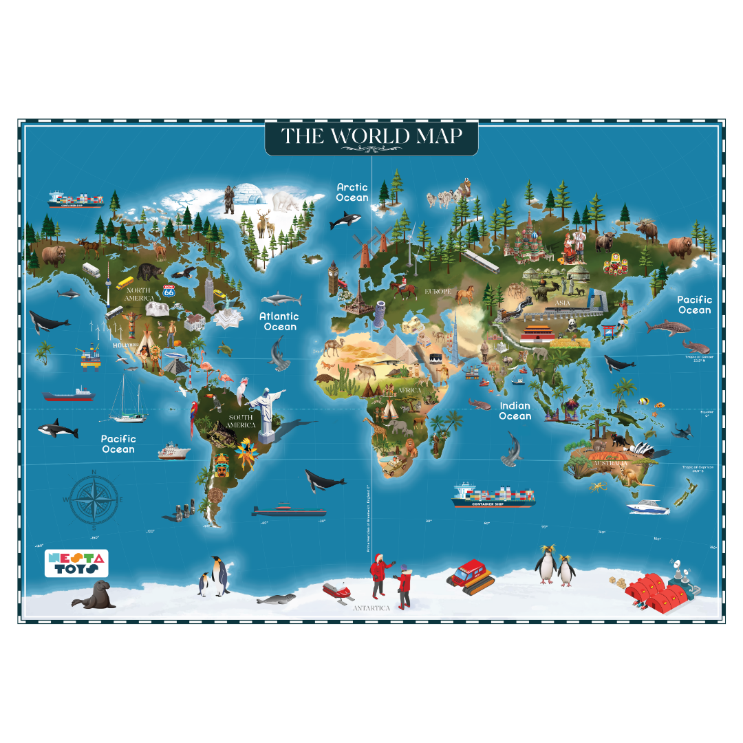 World map jigsaw puzzle, 100 Pcs jigsaw puzzle, educational toy, learning Toy, floor puzzle, nesta toys, jigsaw, puzzle, educational toys, learning toys, world map