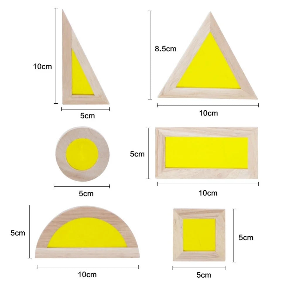 Wooden acrylic rainbow building blocks toy for kids learning colors and shapes
