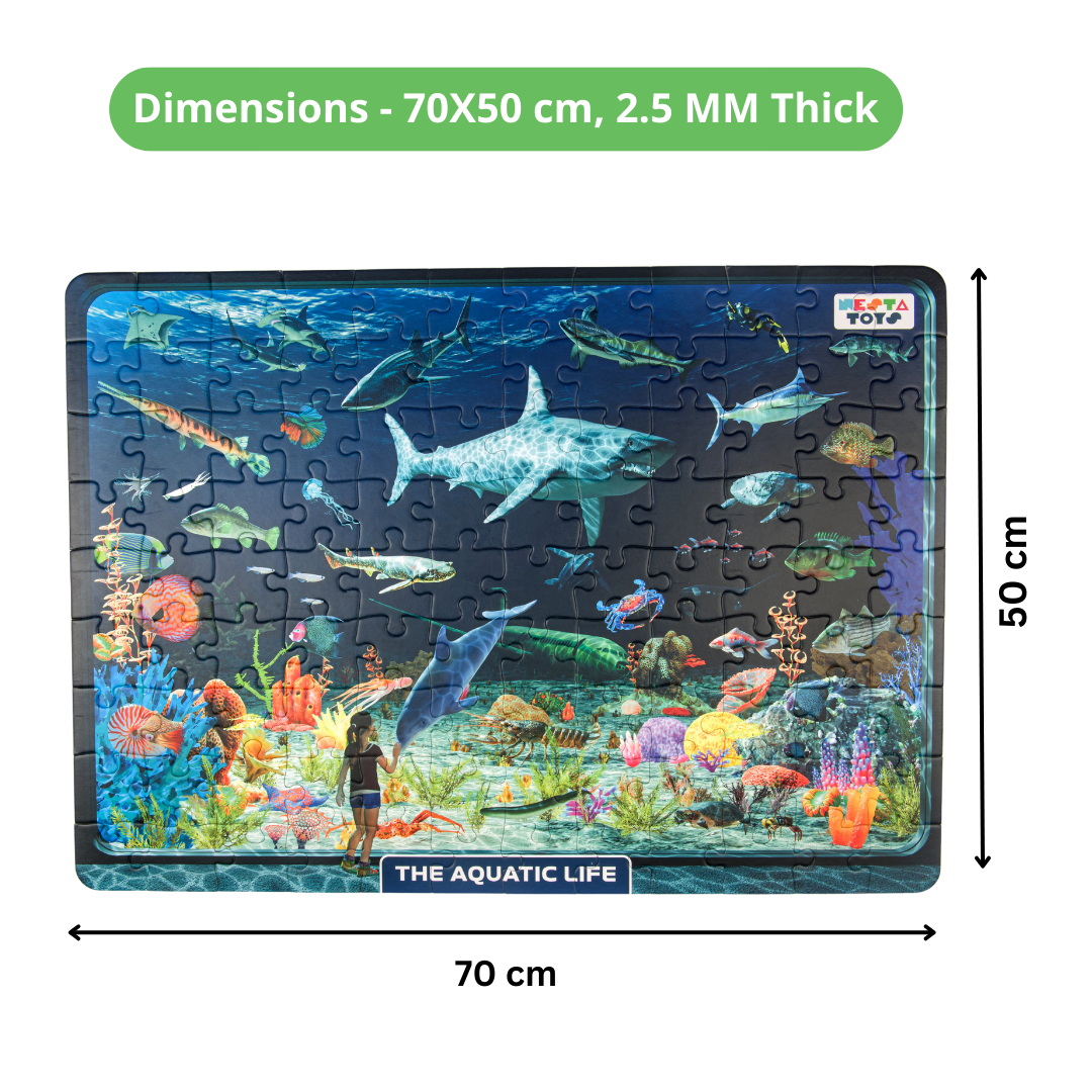 Aquatic Life Jigsaw Puzzle (108 Jumbo Pieces) - nestatoys
