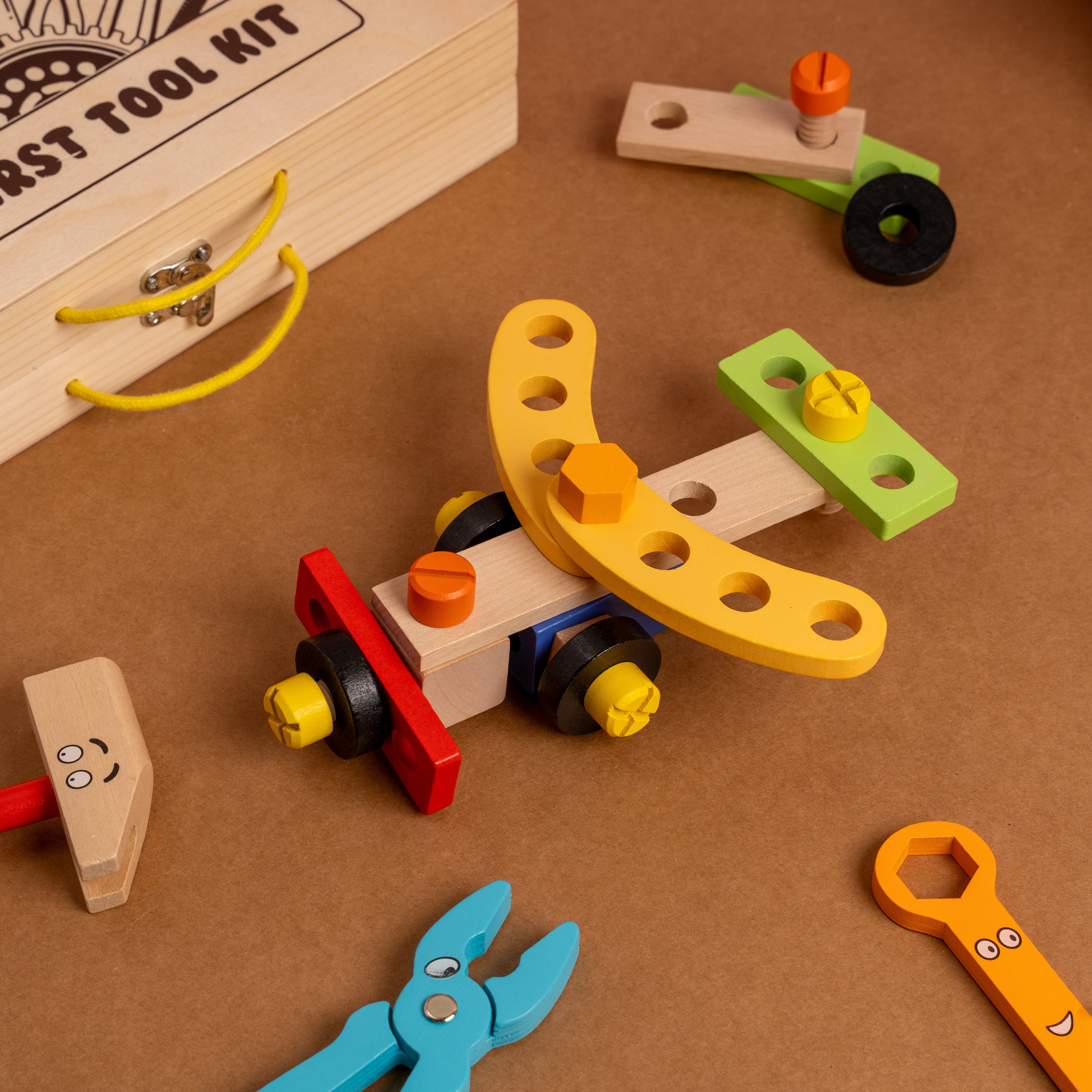 Educational construction toy for toddlers enhancing fine motor and spatial skills