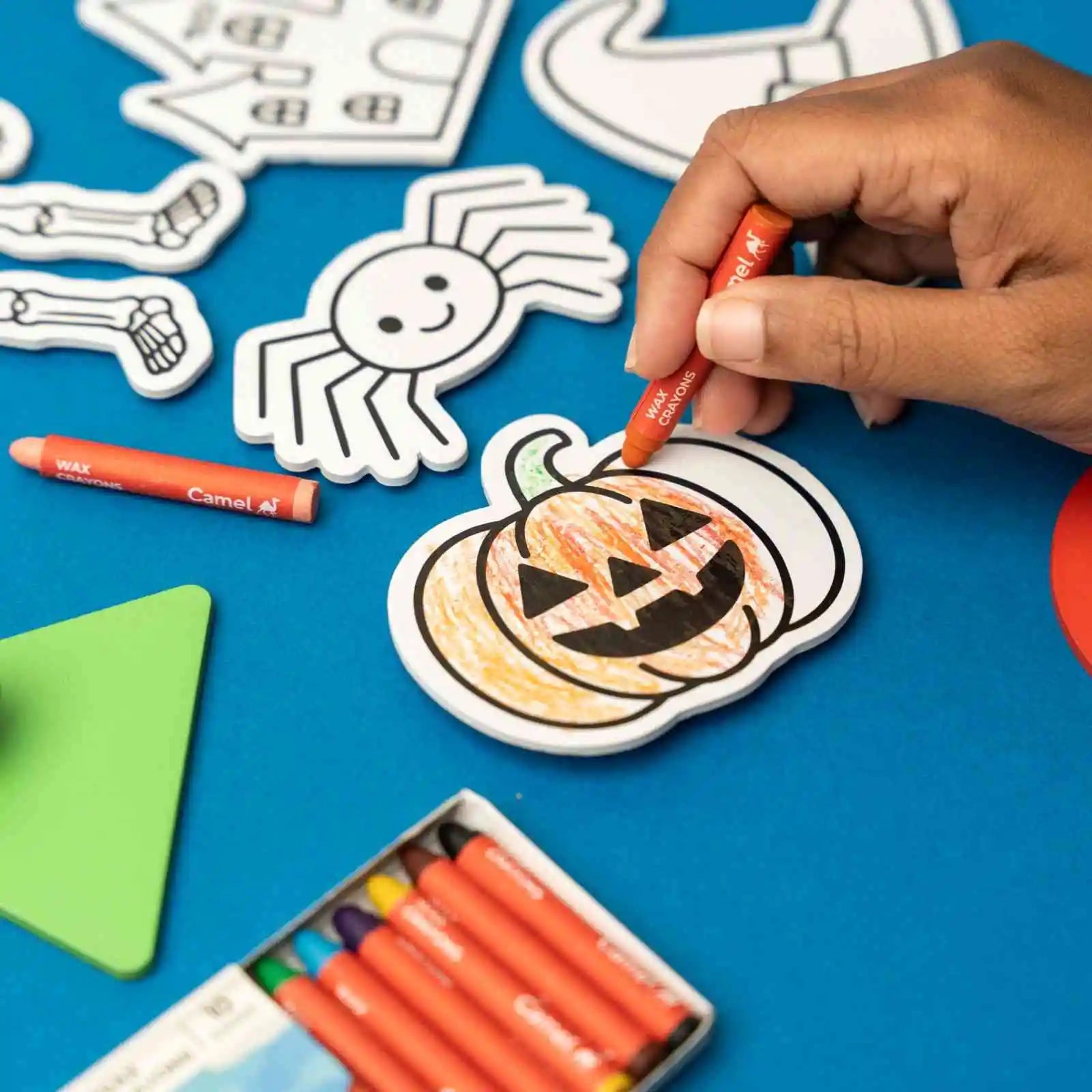 DIY Haunted House magnets set with recycled paper and strong magnets