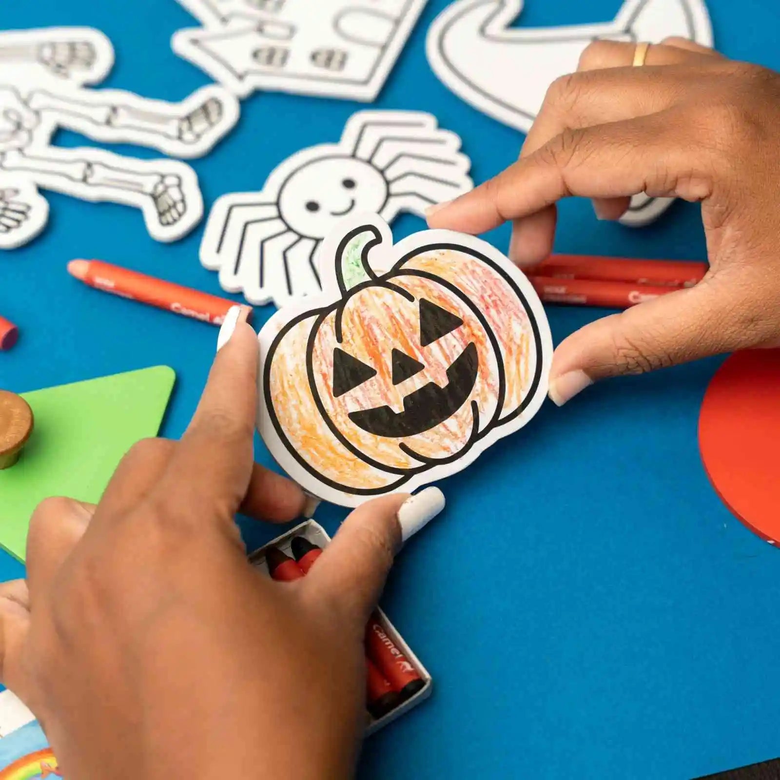Hands-on Halloween art activity with DIY haunted magnets