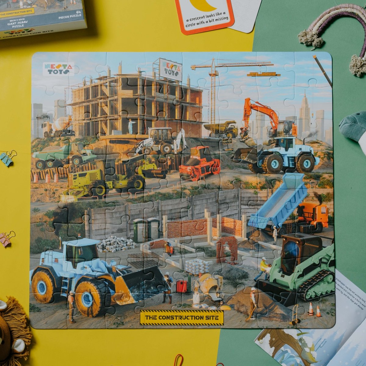 Construction Site Jigsaw Puzzle (64 Pcs) - NESTA TOYS