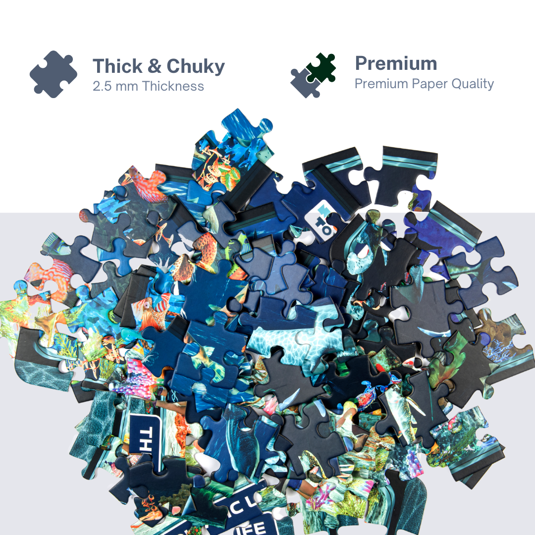 NESTA TOYS Aquatic Life jigsaw puzzle with 2.5 mm thick jumbo pieces for kids