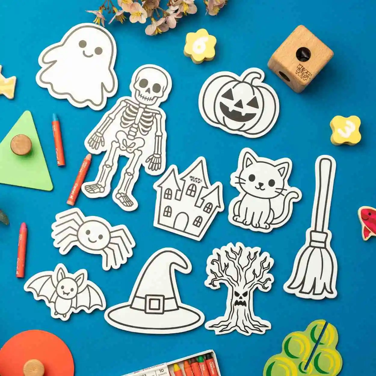 DIY Haunted House magnets set with recycled paper and strong magnets
