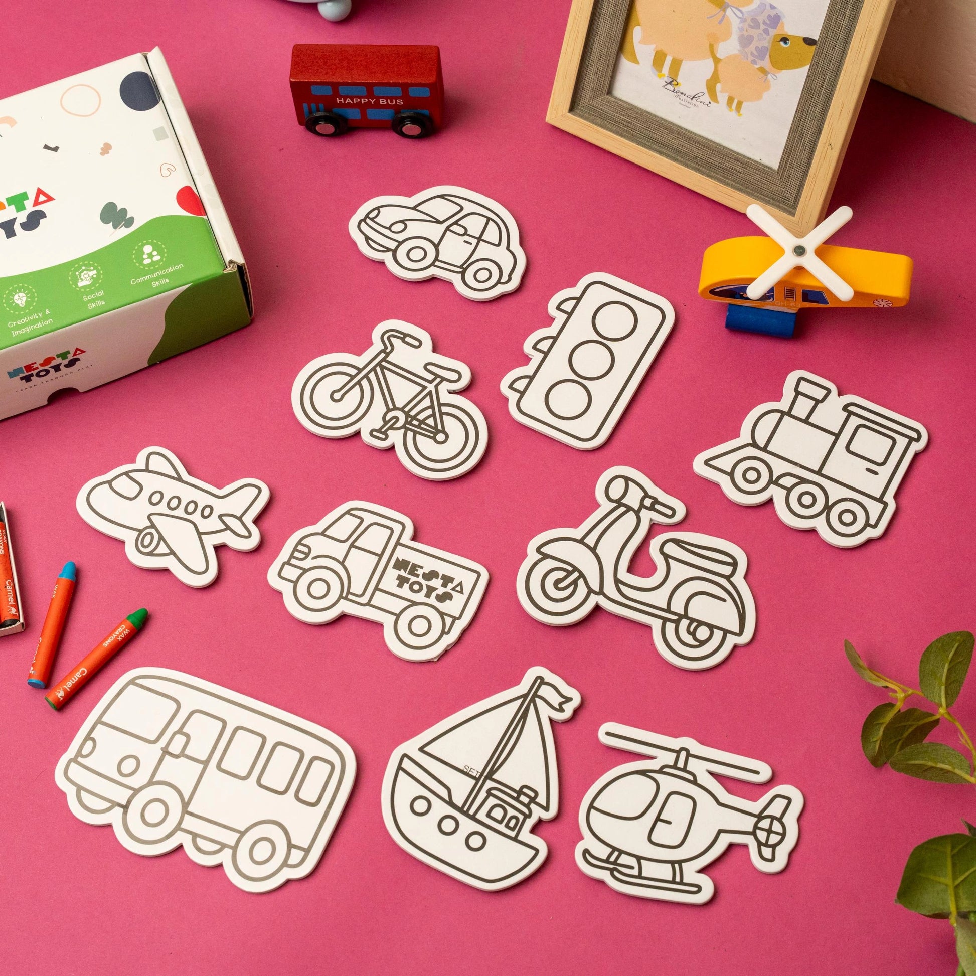 DIY Vehicles magnets made from recycled paper with strong magnets