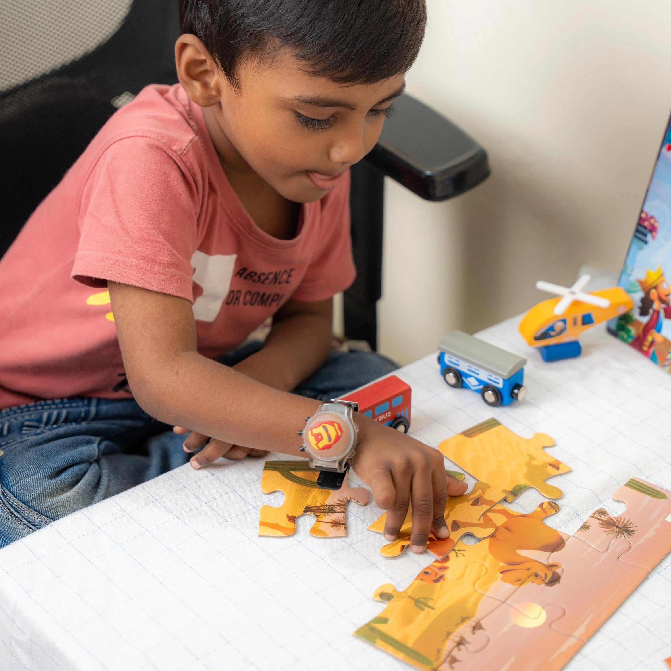 Habitat puzzle set perfect for boys to explore problem-solving and creativity
