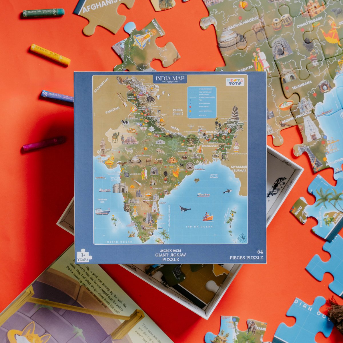 India Map Jigsaw Puzzle (64 Pcs) - NESTA TOYS