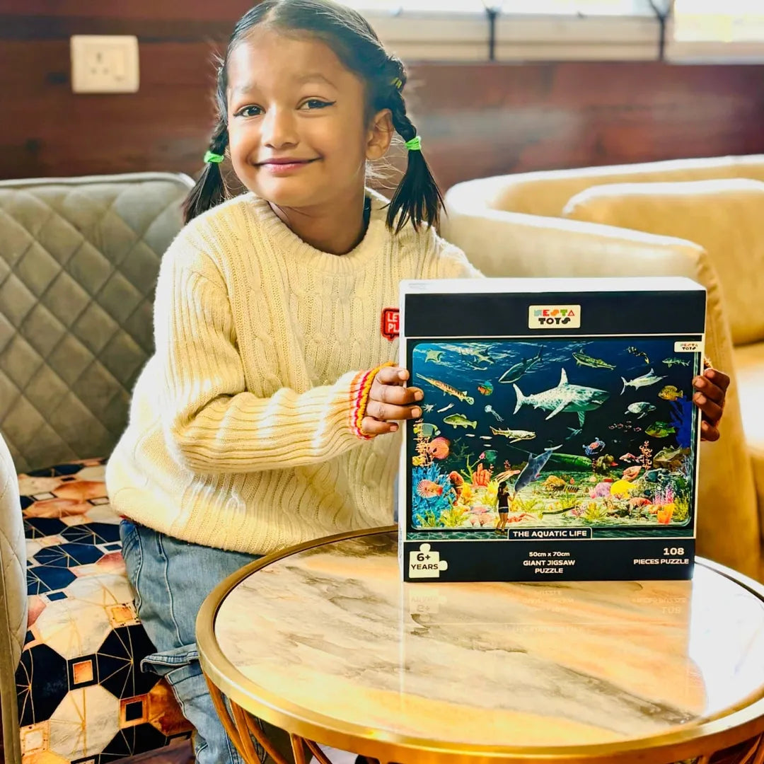 Aquatic Life Jigsaw Puzzle (108 Jumbo Pieces) - nestatoys