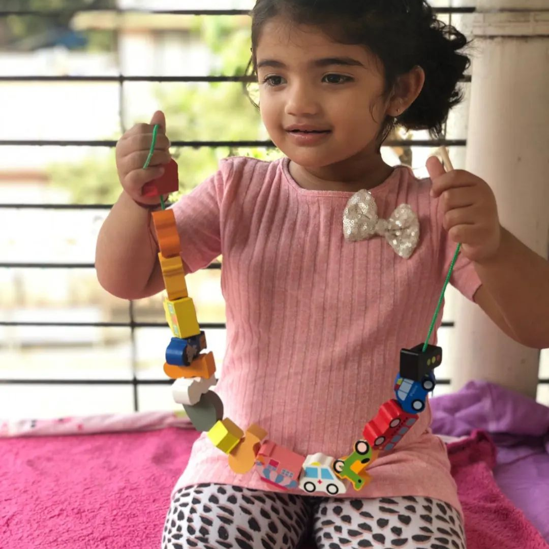 Wooden City Traffic Building Blocks | Lacing Threading Toys – nestatoys