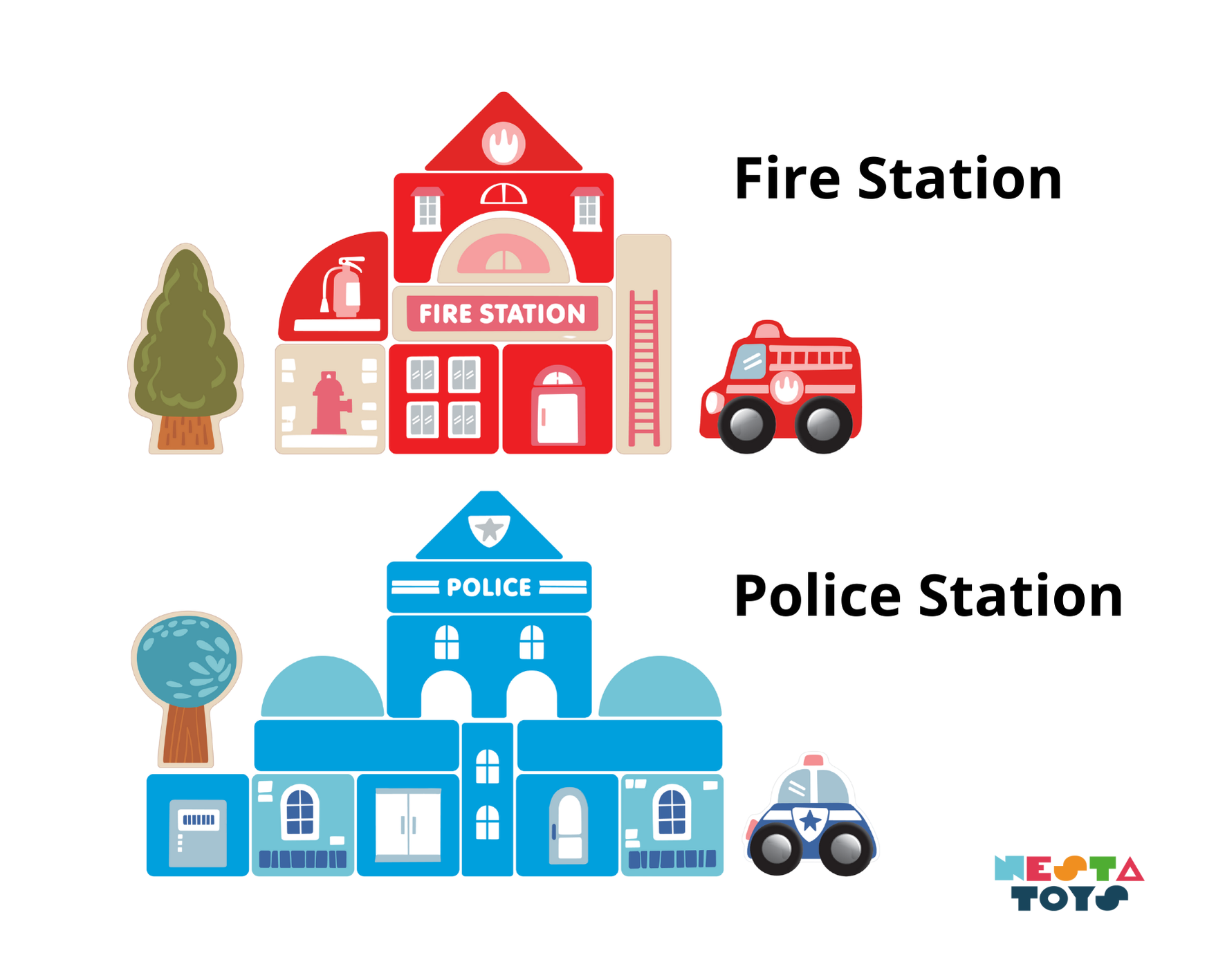 Wooden city building blocks toy set with 115 colorful eco-friendly pieces including buildings, vehicles, trees, and road signals for kids creative play