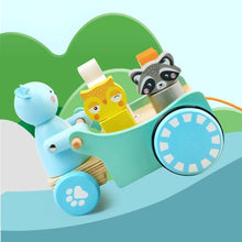 Load image into Gallery viewer, Pull along toy, wooden toy for babies, building blocks for babies, pull along animal, wooden truck, wooden car, wooden building blocks, wooden puzzle for kids, nesta toys, toys for toddler, toys for babies,
