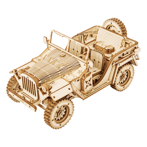 3D Wooden Puzzle for Adults-Mechanical Car Model Kits-Brain Teaser Puzzles-Vehicle Building Kits, Jeep Puzzle, car puzzle