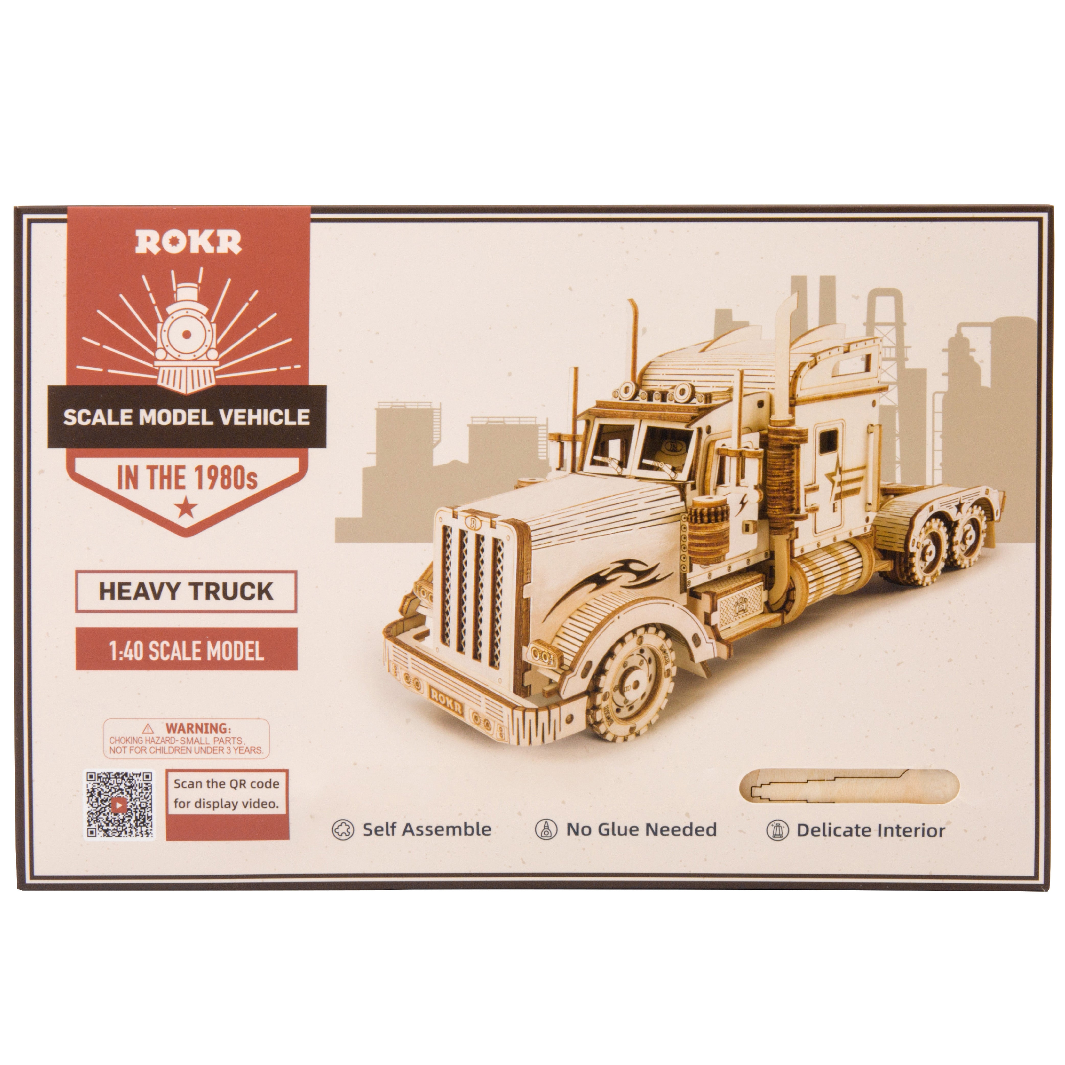 3D Wooden Puzzle for Adults Vehicle Building Kits to Build Brain Teaser Toys for Kids Wooden Craft Kits Model Heavy Truck