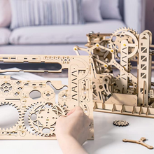 Load image into Gallery viewer, Marble Run 3D Puzzle, Wooden Town Models for Adults to Build, DIY Mechanical Craft Kit,Teen Boy Gifts on Birthday Christmas - Marble Explorer
