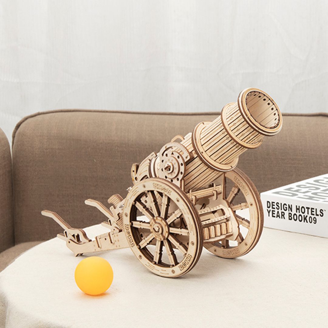 Nesta Toys, 3D Puzzle, Medieval Wheeled Cannon, wooden toys, educational toys, gifts for teenagers, gifts for adults, puzzles, wooden puzzles,