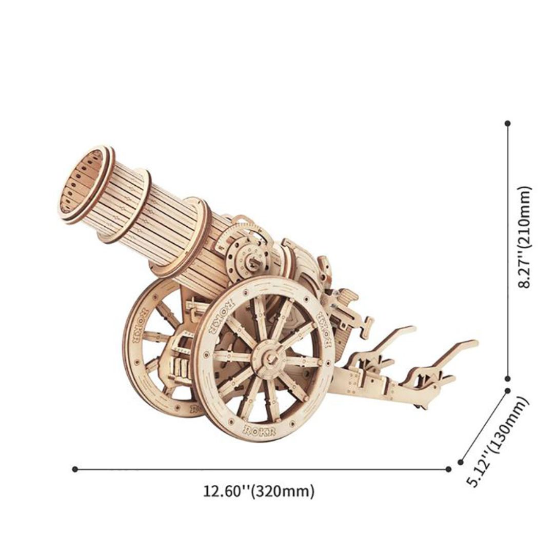 Nesta Toys, 3D Puzzle, Medieval Wheeled Cannon, wooden toys, educational toys, gifts for teenagers, gifts for adults, puzzles, wooden puzzles,