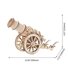 Load image into Gallery viewer, Nesta Toys, 3D Puzzle, Medieval Wheeled Cannon, wooden toys, educational toys, gifts for teenagers, gifts for adults, puzzles, wooden puzzles,
