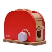 Load image into Gallery viewer, Wooden Bread Pop-up Toaster Toy, wooden toys, nesta toys, buy toys online, pretend play toys, role play toys, made in India toys, Kids toys, giFt kids
