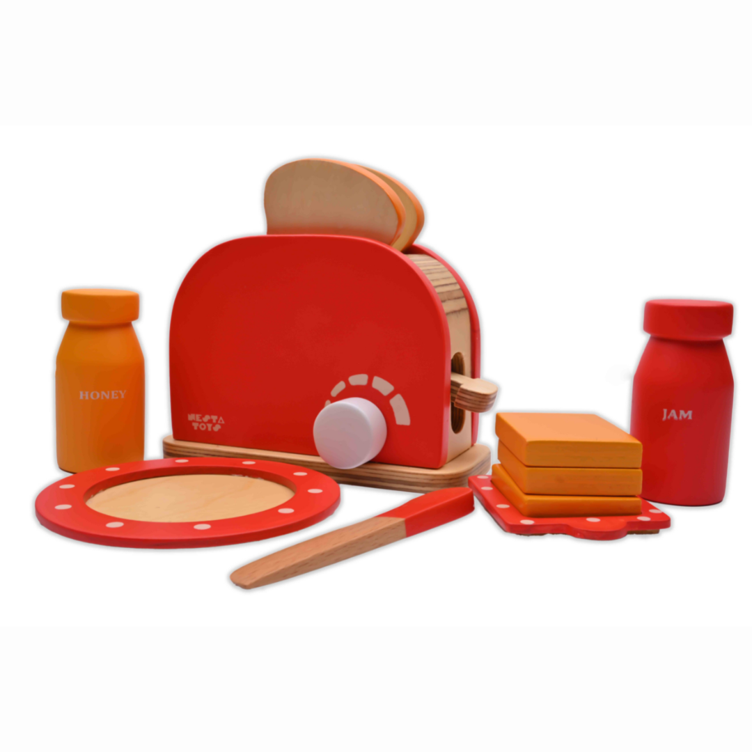 Nesta Toys Wooden Bread Pop up Toaster Toy Kitchen Toys nestatoys