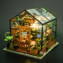 Load image into Gallery viewer, greenhouse, doll house, wooden puzzle, 3d puzzle, nesta toys, gifts for teenagers, gift for kids, gift for birthday
