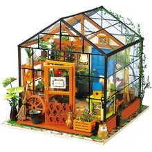 Load image into Gallery viewer, greenhouse, doll house, wooden puzzle, 3d puzzle, nesta toys, gifts for teenagers, gift for kids, gift for adults
