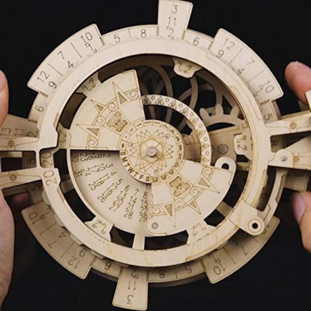 Perpetual Calendar, wooden puzzle, 3d puzzle, puzzle for adults, gift for kids, gift for teenagers, wooden toys