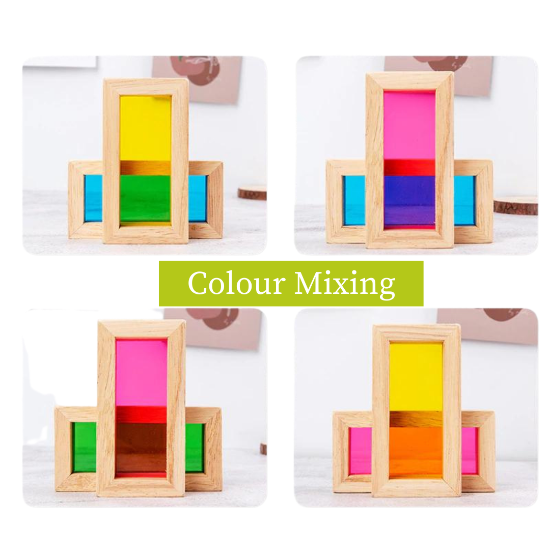 Nesta Toys Wooden Rainbow Blocks | Acrylic Multicolor Geometrical Blocks Set for Kids,  Nesta Toys - Buy wooden toys in India, sensory toys, buy toys online, sensory tools for kids