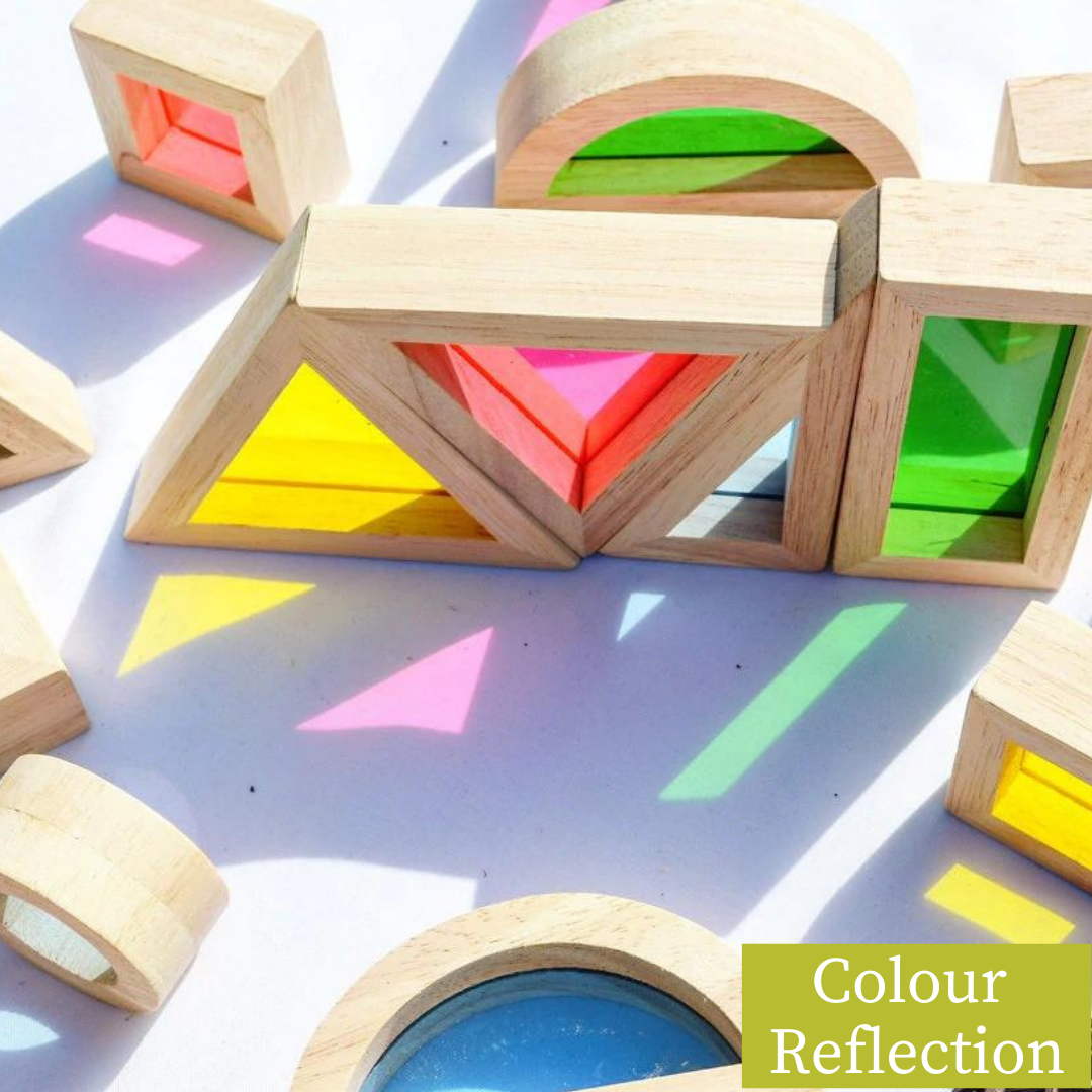 Nesta Toys Wooden Rainbow Blocks | Acrylic Multicolor Geometrical Blocks Set for Kids,  Nesta Toys - Buy wooden toys in India, sensory toys, buy toys online, sensory tools for kids