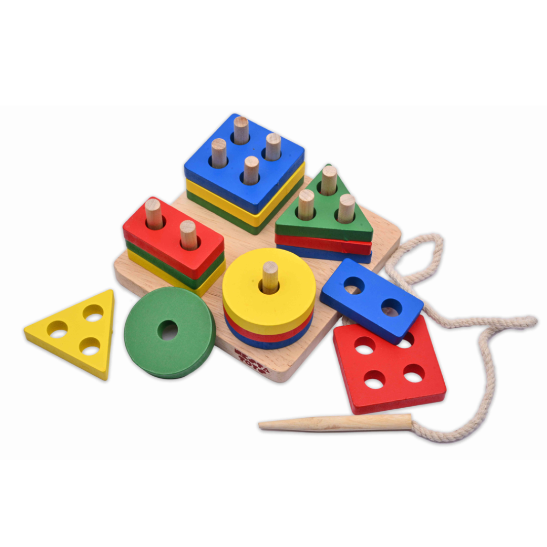 Shape Sorter Toy, Lacing toy, educational toys, wooden puzzle, learning toys, math toys, shape toys, threading toys, Montessori toys, nesta toys, gift for boys, gift for girls