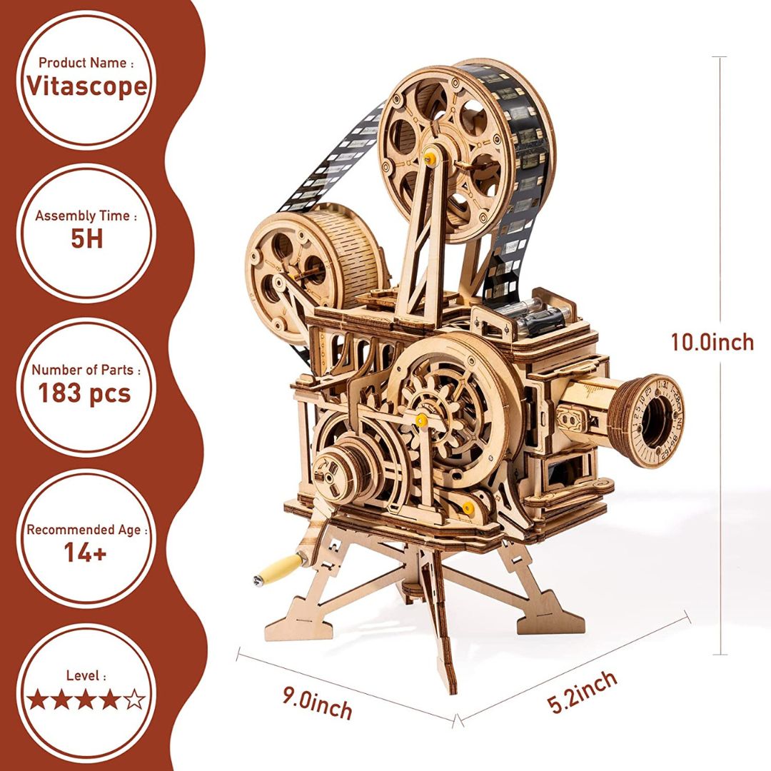 Vitascope Projector, 3d puzzle, wooden puzzle, toys for teenagers, gift for teenager, toys for kids