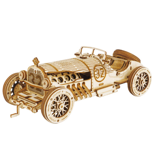 Wooden 3D Puzzles - Model Cars to Build for Adults 1:16 Scale Model Grand Prix Car